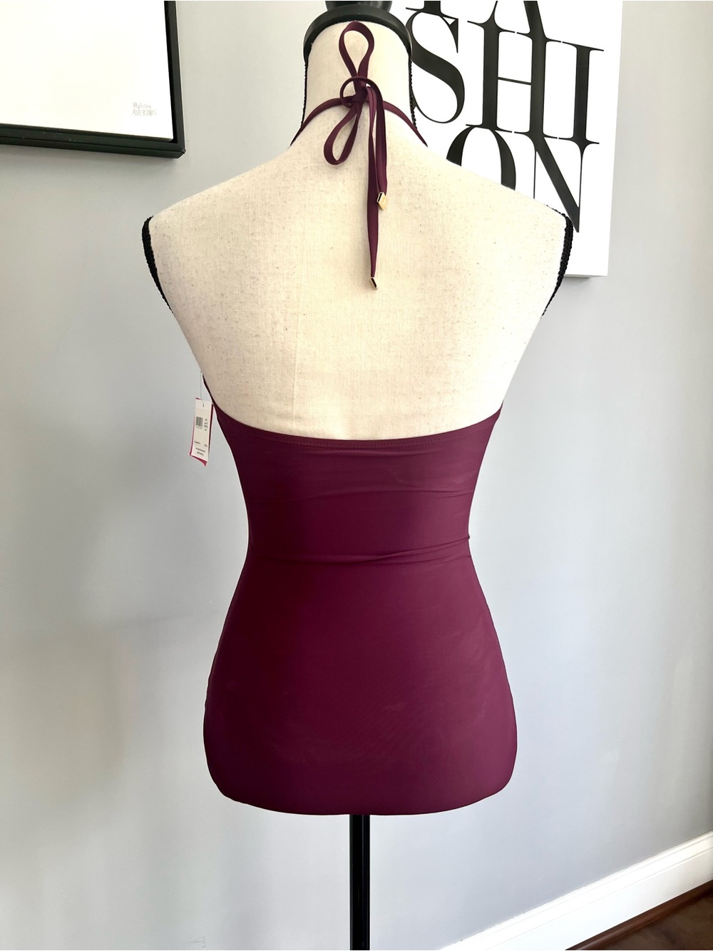 Kate Spade New York Bandeau Halter One-Piece Swimsuit - Picture 5 of 11